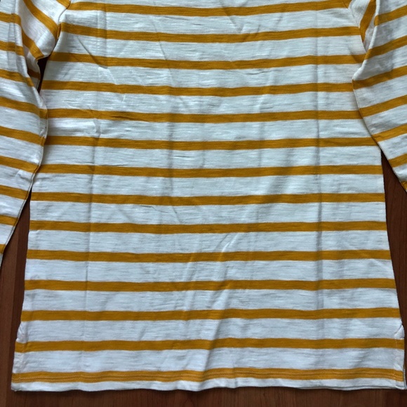 OLD NAVY | Yellow White Stripe Long Sleeve T Shirt XS - Picture 7 of 8